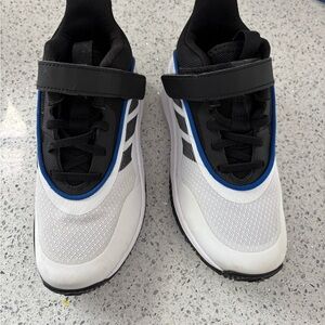 adidas Kids Black, White, and Blue Sneakers